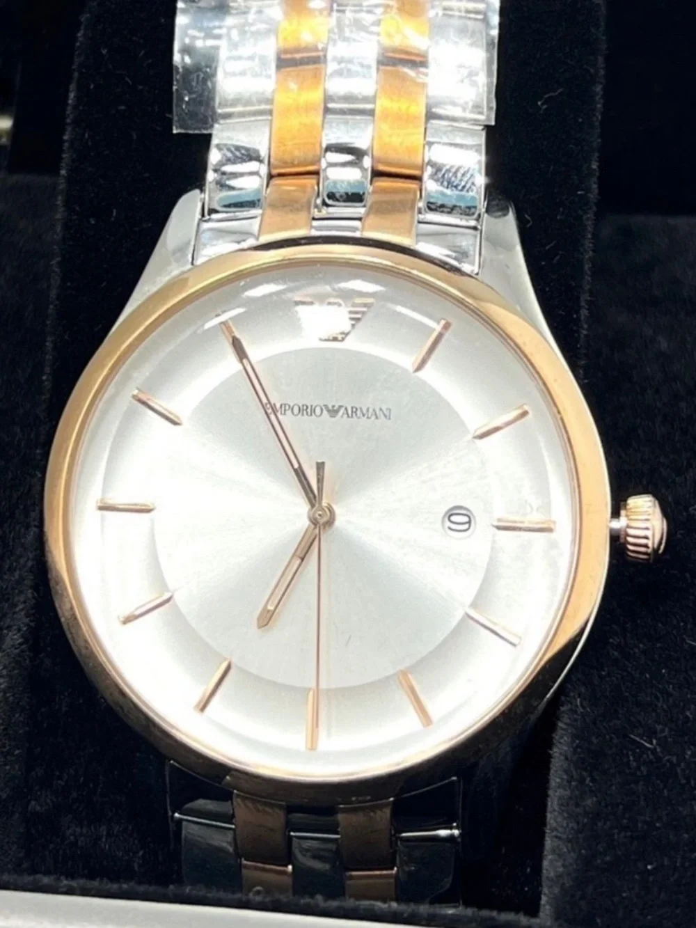 Mens Emporio Armani Two Tone Watch AR11044